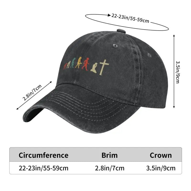 Cotton Jesus Evolution Of Faith Fun Baseball Cap