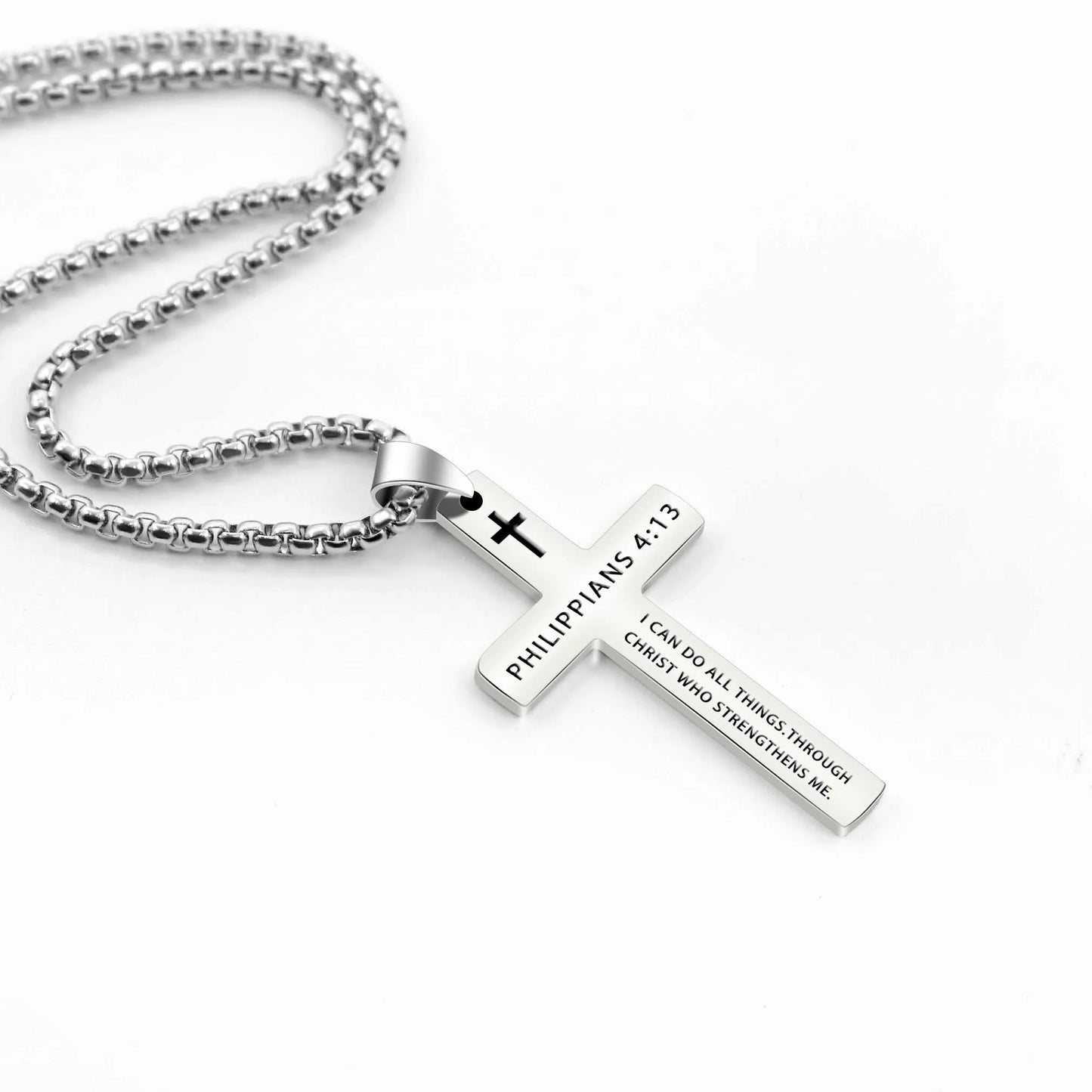 Stainless Steel Bible Verse Necklace