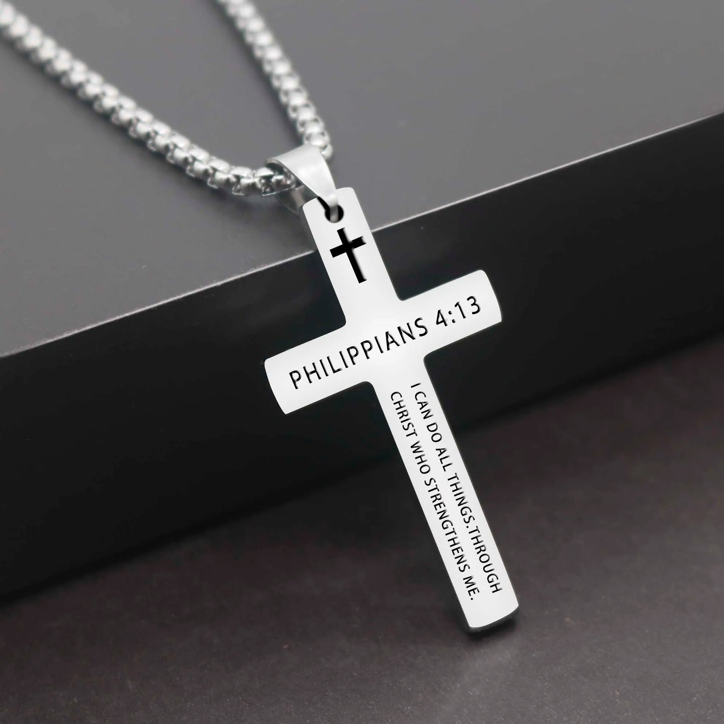 Stainless Steel Bible Verse Necklace